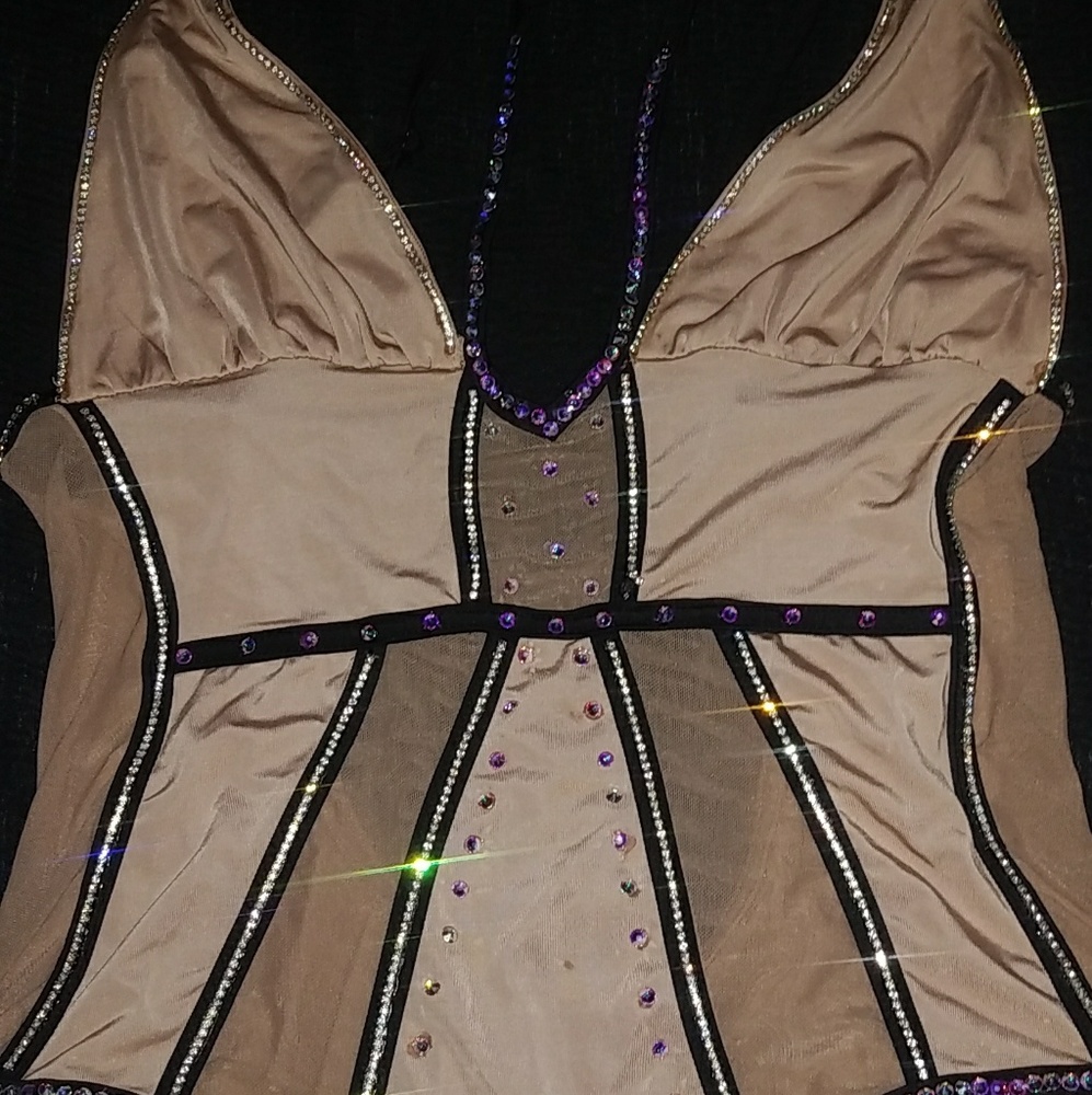 Swarovski Crystal embellished bodysuit